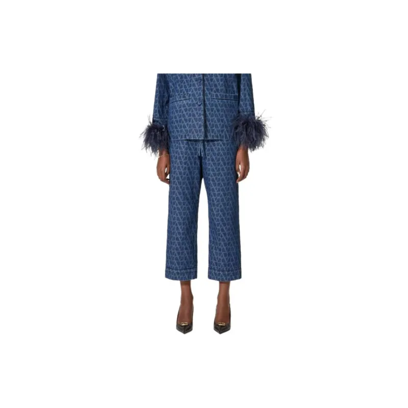 Valentino Drawstring Cropped Trousers-1