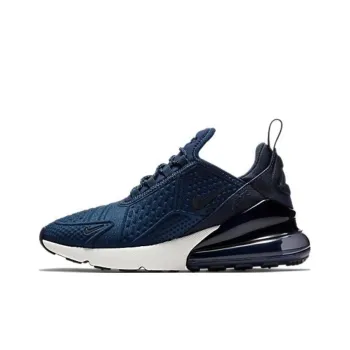 Nike Air Max 270 Cushioning, Slip Resistant, And Abrasion Resistant Low Top Casual Shoes Blue Teenagers