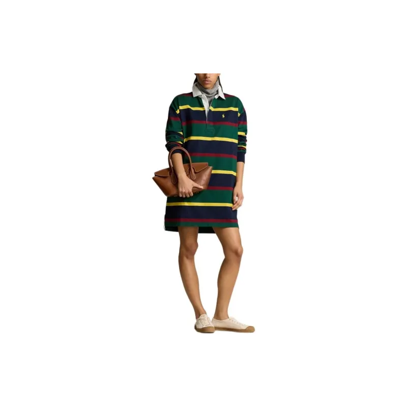 Polo Ralph Lauren Long Sleeved Dresses Women's Green-1