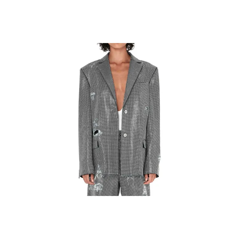 JW Anderson Embellished Distressed Blazer-1