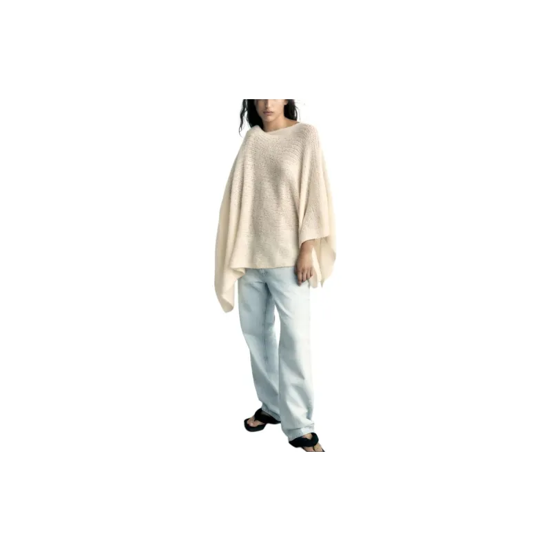 ZARA Cloaks Women's White-2