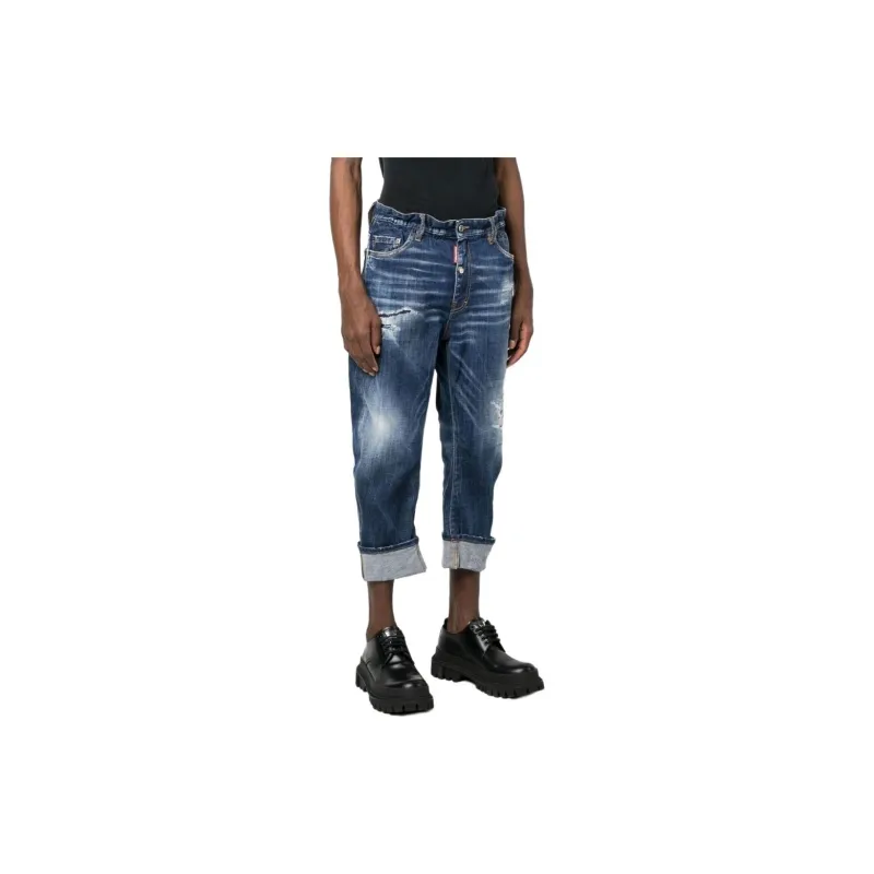 DSQUARED 2 Turn Up Hem Tapered Leg Jeans-5