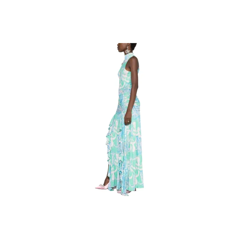 Rotate Graphic-print Draped Long Dress-2