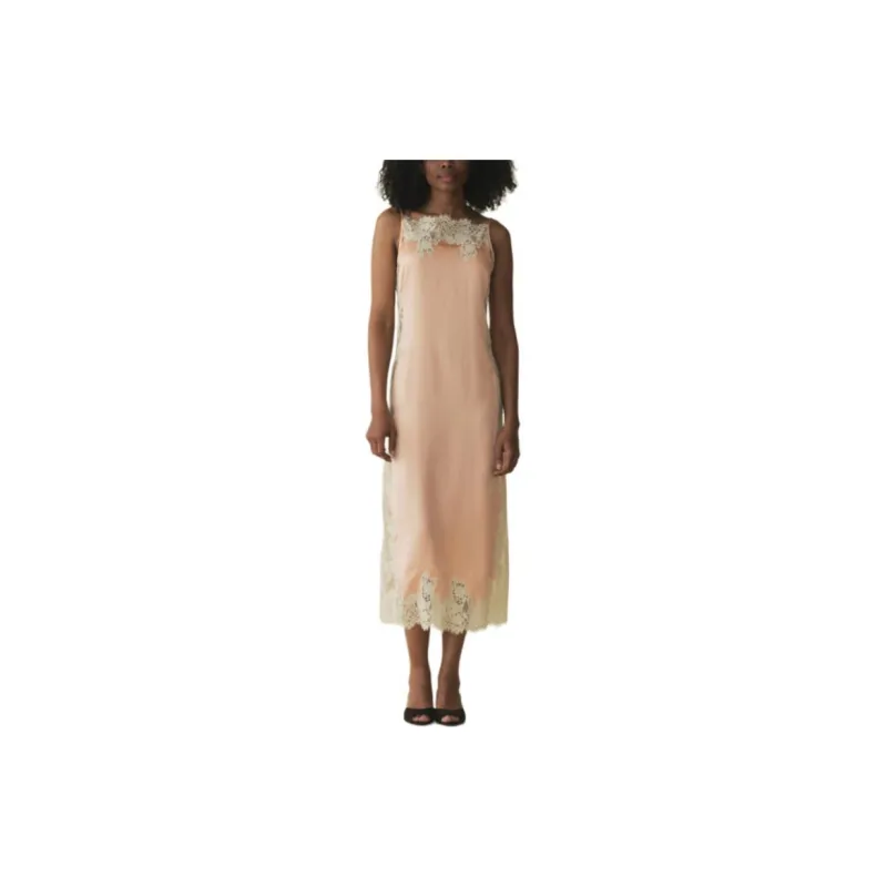 DOEN BRIETTA DRESS Slip Dresses Women's Coral Red-1