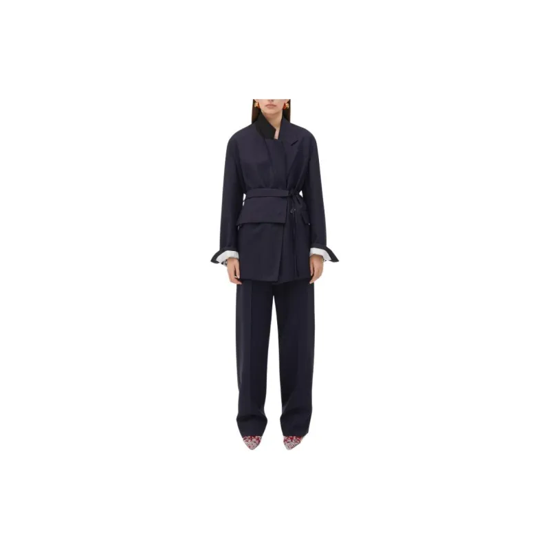 Bottega Veneta Striped Wide Leg Trousers-1