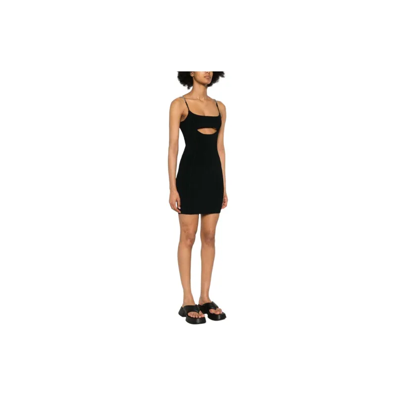 GCDS Logo lettering Ribbed Mini Dress-3