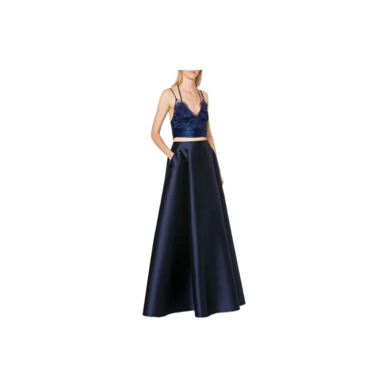 ALBERTA FERRETTI Satin Maxi Dress-1