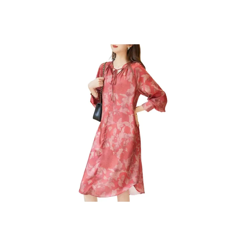 Dme Long Sleeved Dresses Women's Red-2