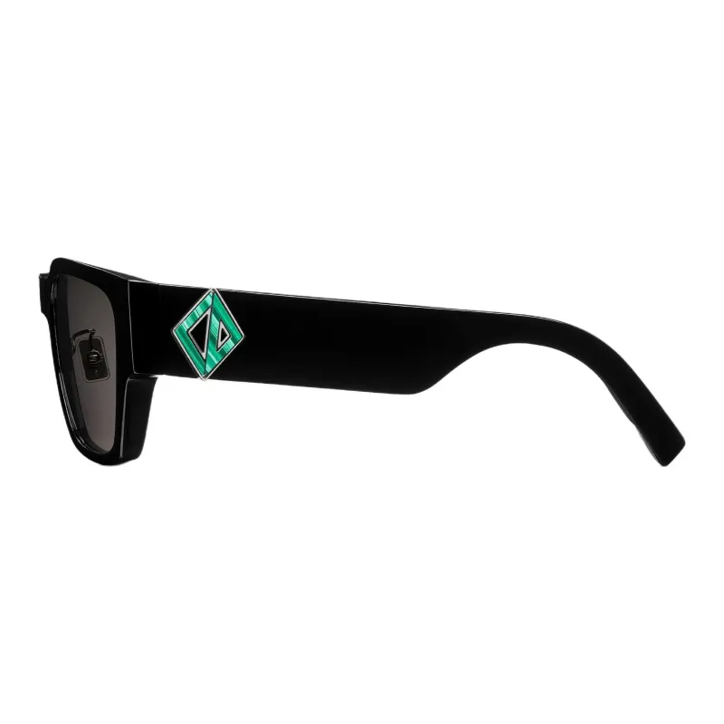 DIOR Acetate Malachite Square Sunglasses Men's Black-2