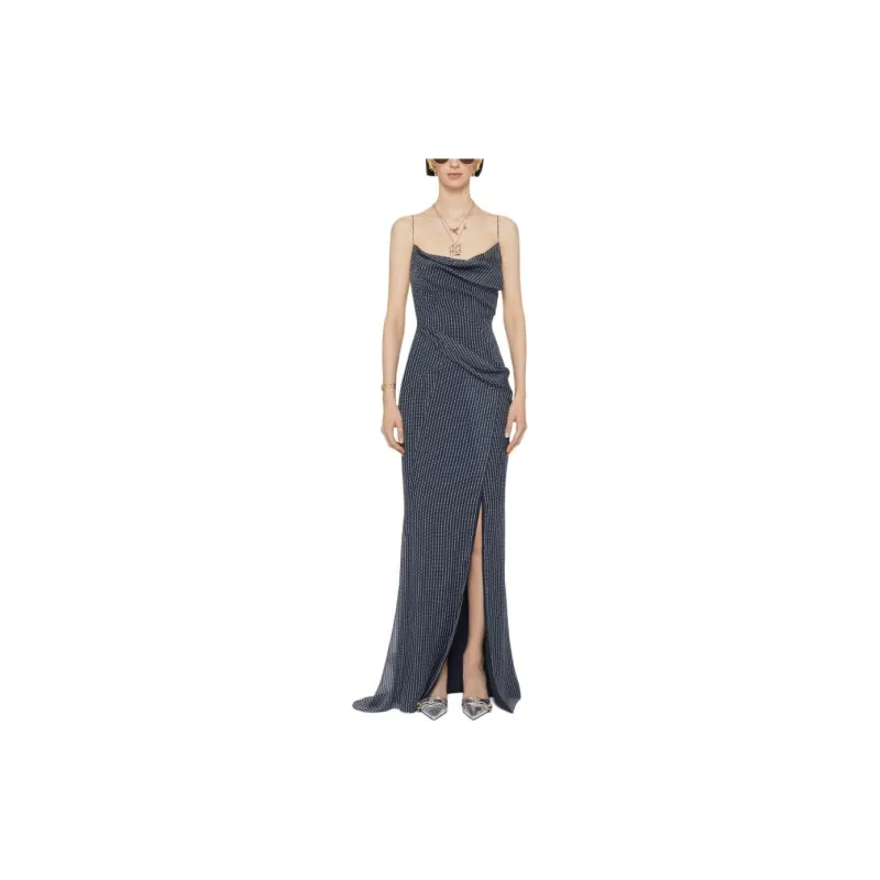 GIVENCHY SS24 Slip Dress Women's Marine Blue-1