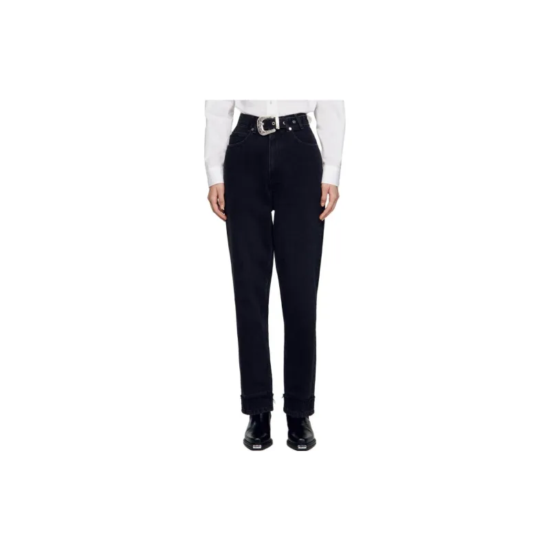 Sandro Belt-embellished Straight Jeans-1