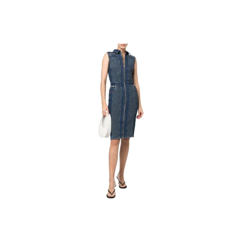 DIESEL Sleeveless Dresses Women's Blue-1