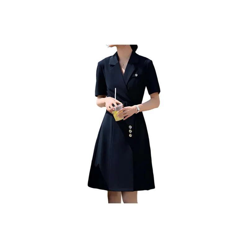 XWI SS24 Short Sleeved Dresses Women's Navy Blue-2