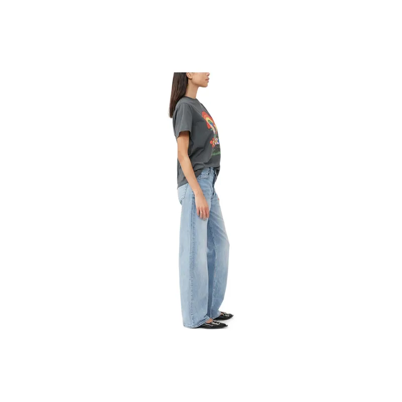 GANNI T Shirts Women's Volcanic Gray-3