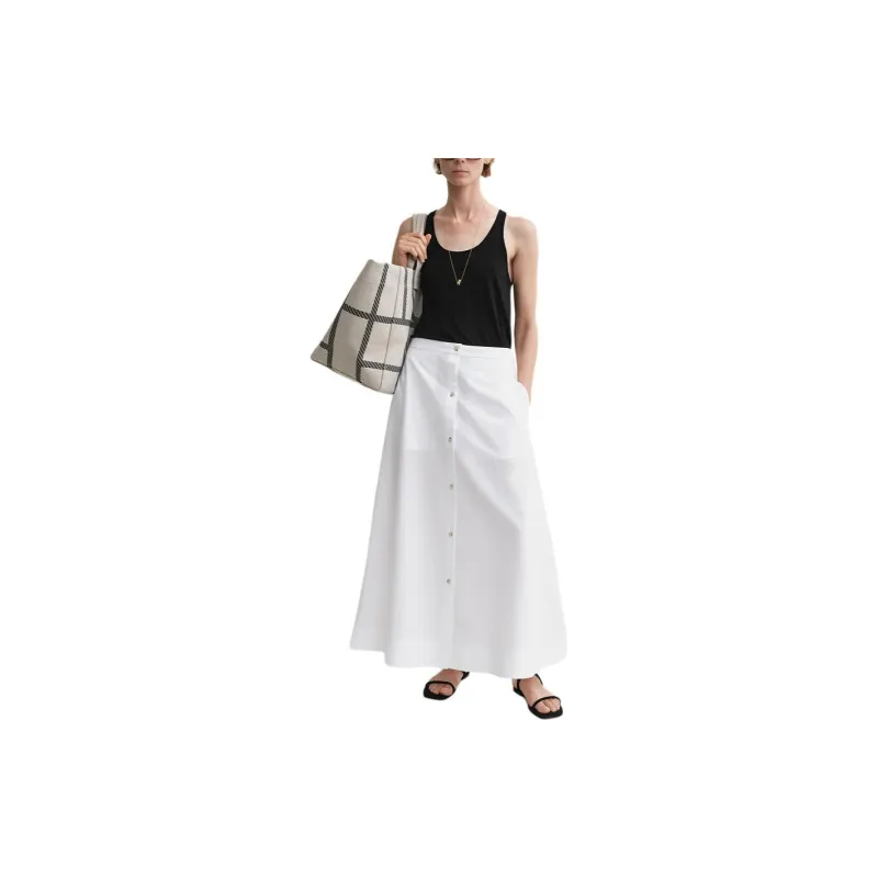 TOTEME PF24 Casual Long Skirts Women's White-1