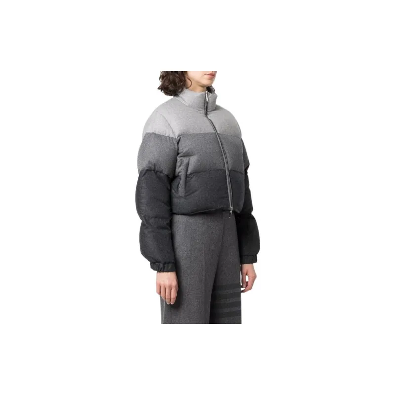 THOM BROWNE Cropped Coats Women's Gray-2