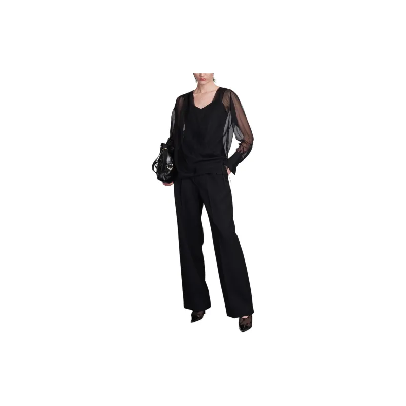 Givenchy Sheer Detailed Long Sleeve Top-3