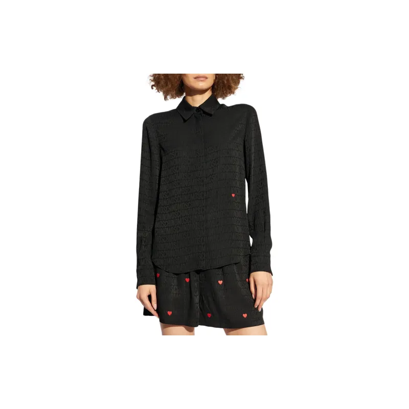 MOSCHINO Monogrammed Long Sleeved Shirt-1