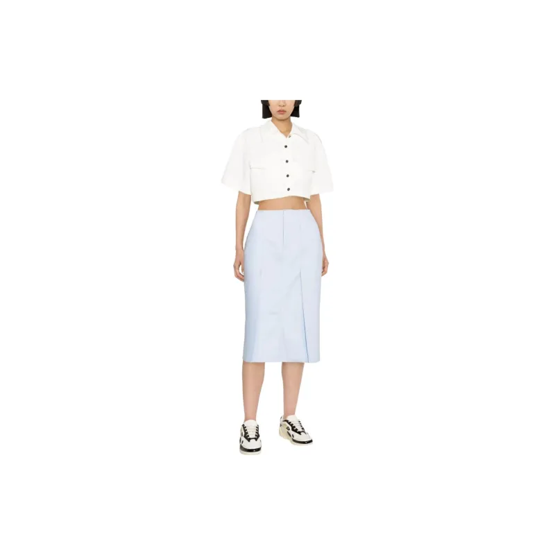 RAF SIMONS High waisted Denim Midi Skirt-1