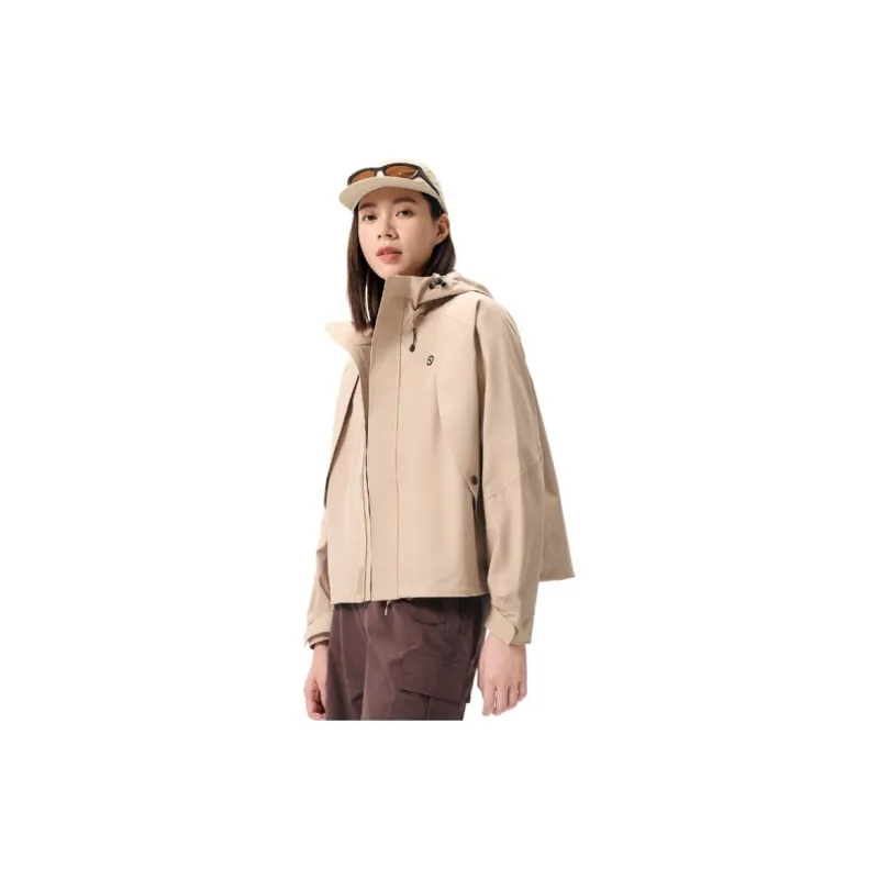 OUTDOOR PRODUCTS Windproof Wear Resistant Water Repellent Windbreaker Jacket Women's Milk Coffee-3