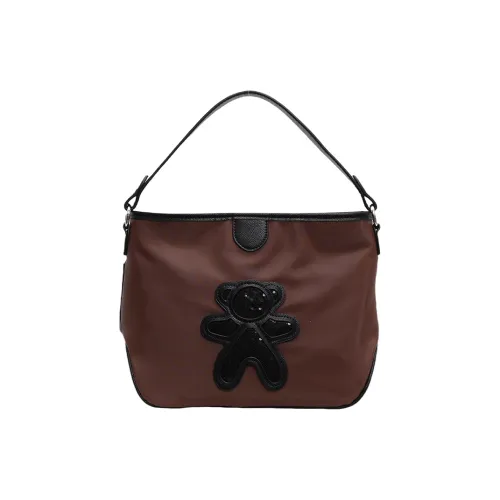 Yalu Nylon Patchwork Tote Portable Crossbody Bag, Shoulder Bag Regular Women's Coffee/Black/Khaki/Red/Orange