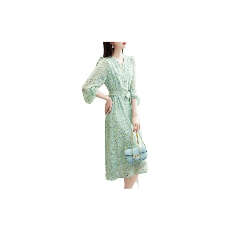Dme Long Sleeved Dresses Women's Light Green-2
