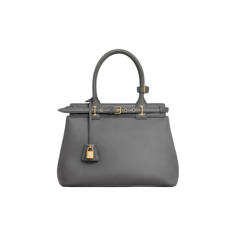 CELINE Calfskin Handbag Women's Smoke Black-0