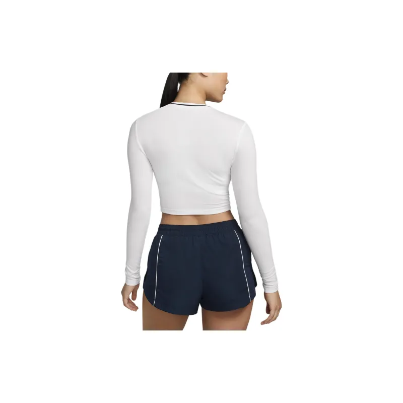 Nike Sportswear Chill Knit Crop Tops Women's White-3