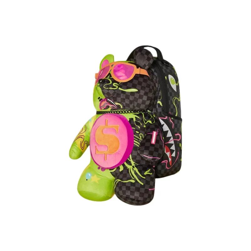 SPRAYGROUND Polyester Backpack Unisex Yellow Green-3