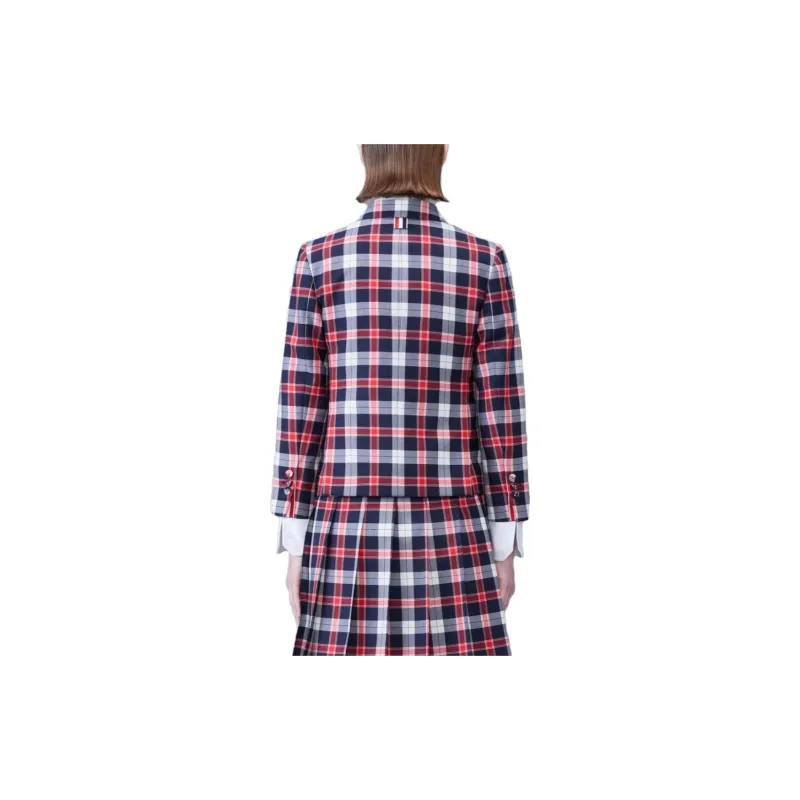 THOM BROWNE Tartan Single breasted Blazer-2
