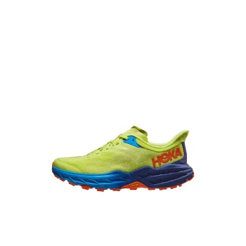 HOKA ONE ONE Speedgoat 5 Cushioning Abrasion Resistant Lightweight Low Top Kids' Running Shoes Yellow Blue Kids'