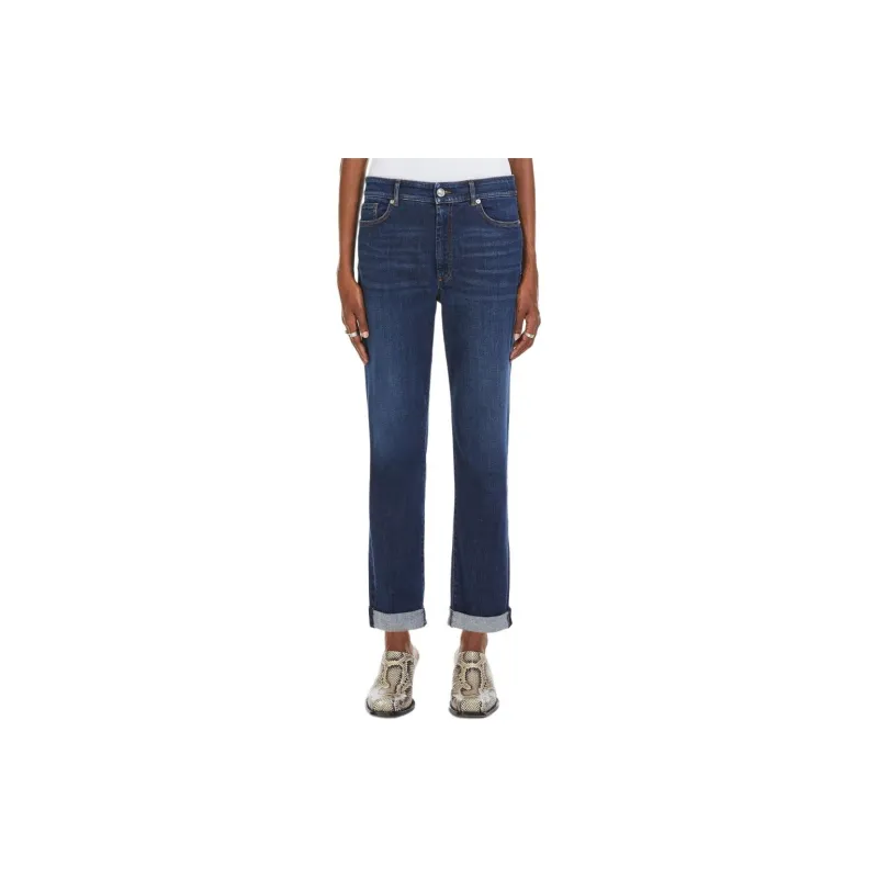 MaxMara Navata Collection Perfect Fit Boyfriend Cut Jeans Women's Blue-2