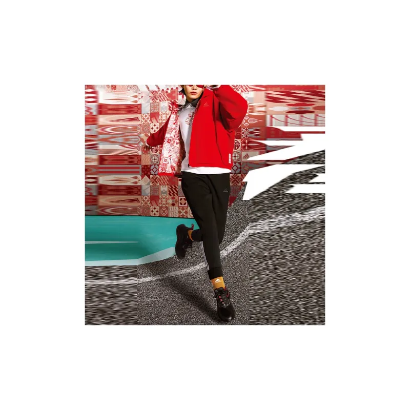 adidas CNY Limited Reversible Hooded Track Jacket Red-5