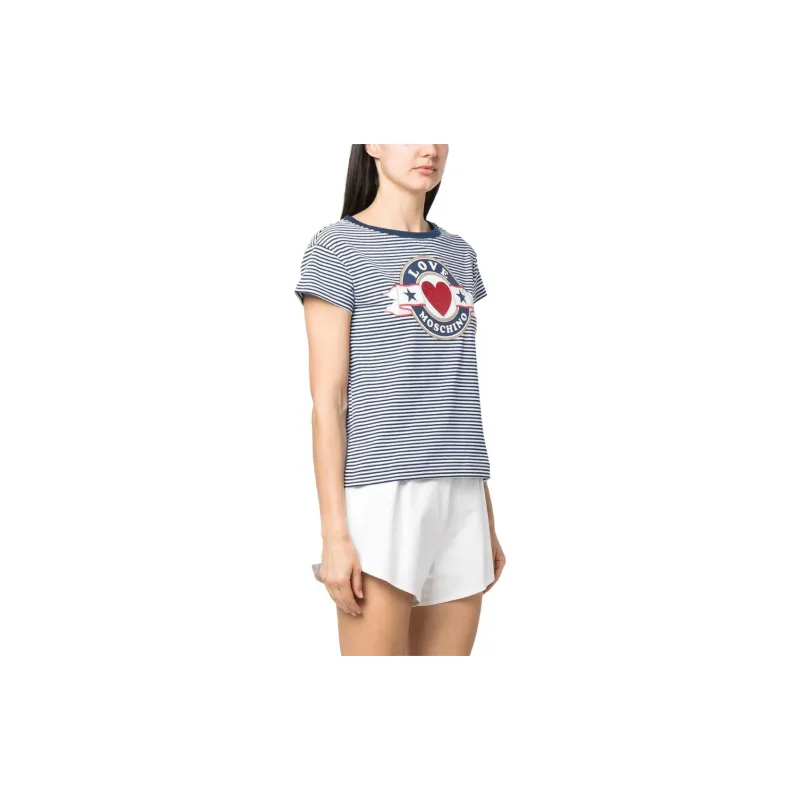 LOVE MOSCHINO T Shirts Women's Marine Blue-3