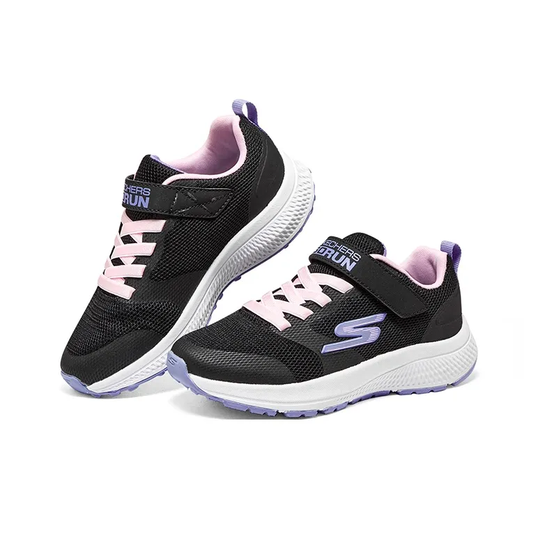 Skechers GIRLS Cushioning, Wear Resistant Low Top Kids' Running Shoes Black Purple Teenagers-3