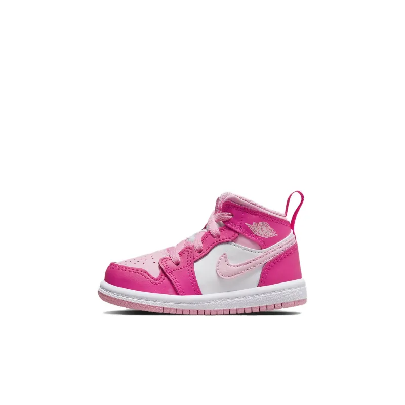 Jordan 1 Mid White Fierce Pink TD-0