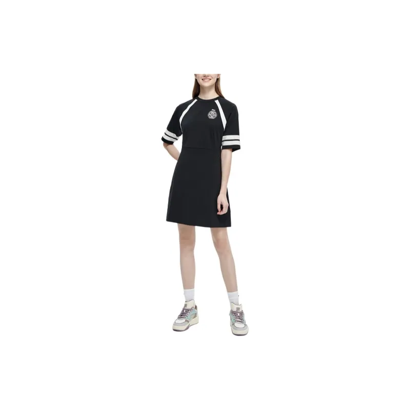 FILA FUSION Short Sleeved Dresses Women's Pitch Black-2