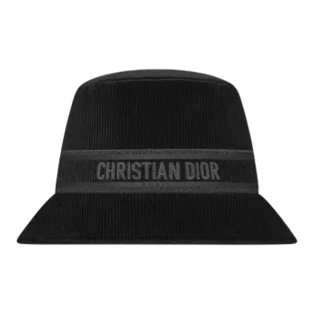 DIOR Cotton Bucket Hats Women's Black