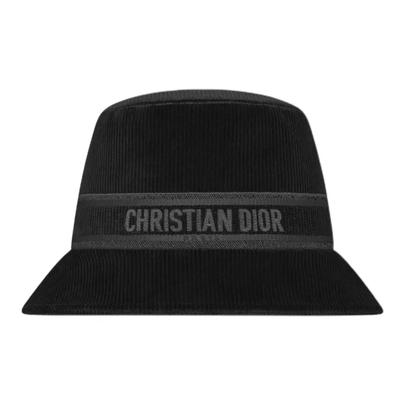 DIOR Cotton Bucket Hats Women's Black-0