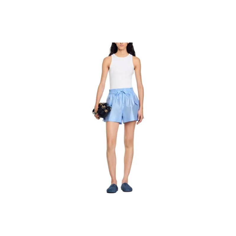 Sandro High waisted Elasticated waist Shorts-1