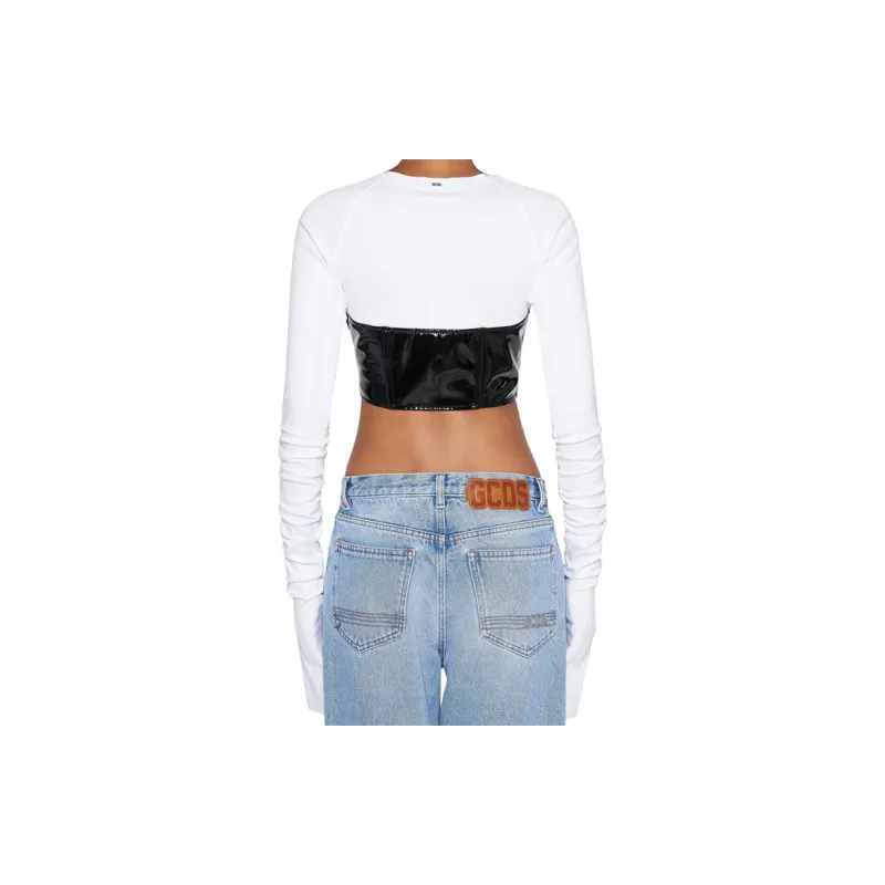 GCDS Crop Tops Women's White-3