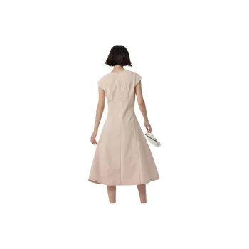 Omont SS24 Short Sleeved Dress Women's Shell Pink