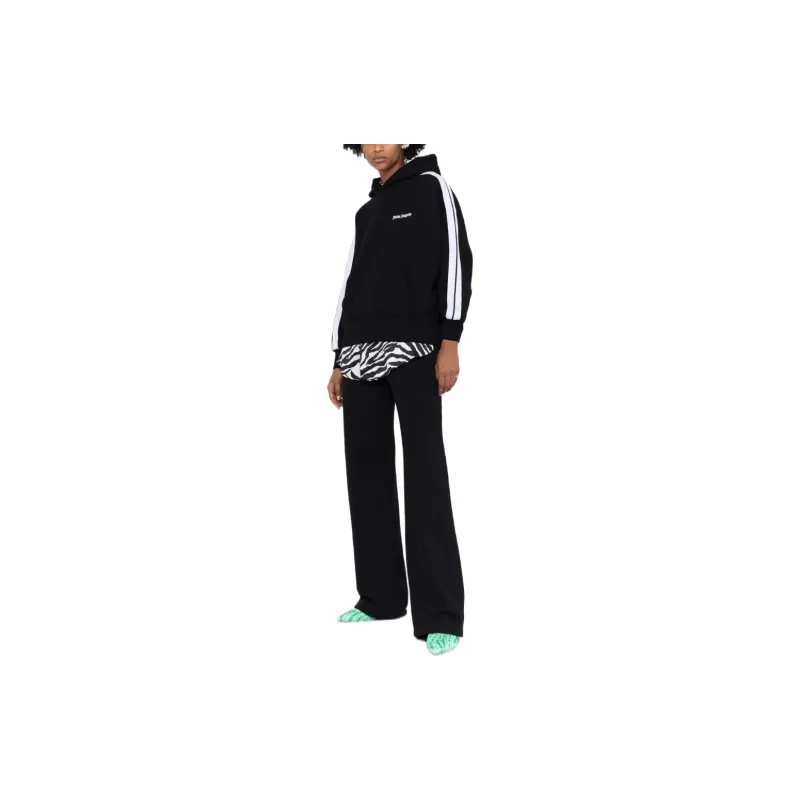 PALM ANGELS Women'ss Track Hoodie Black/White-1