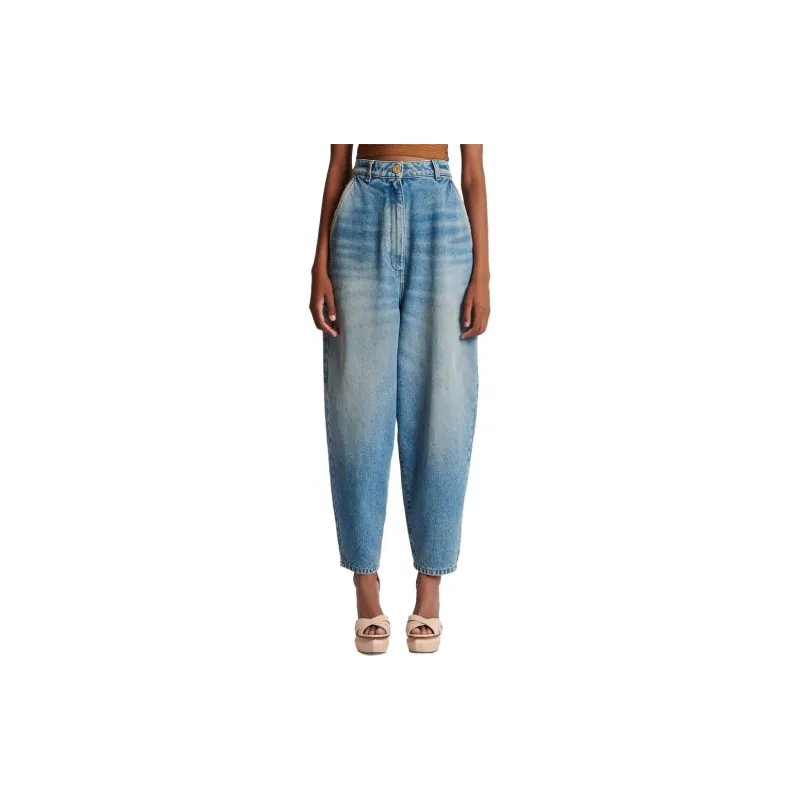 BALMAIN High-waisted Tapered Jeans-4