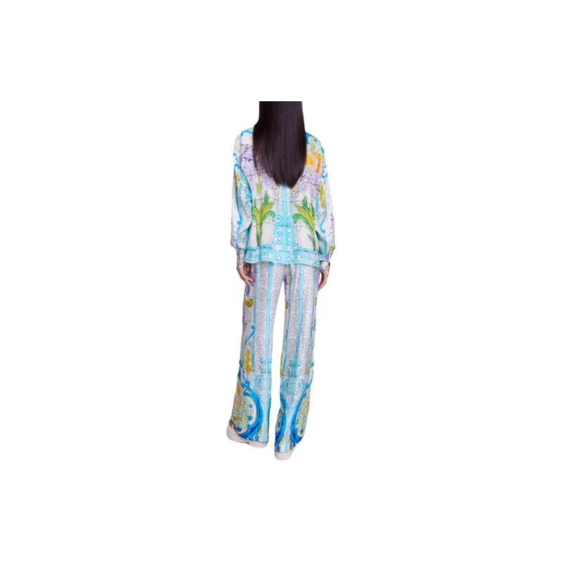 Maje Imprimé Mosaique print Satin Shirt-3