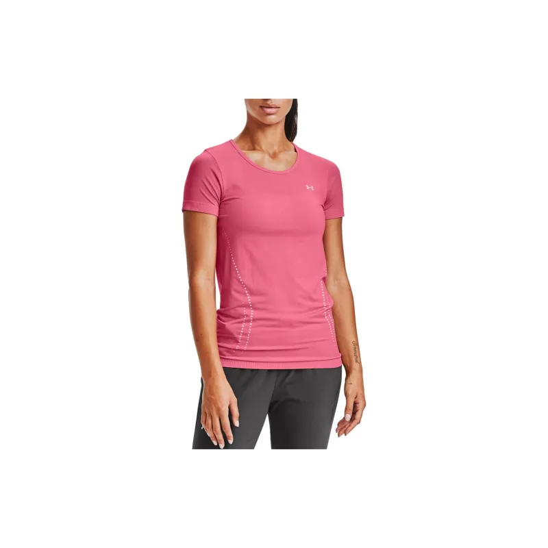 Under Armour Seamless T-Shirt Women's Lemon Juice Pink-2