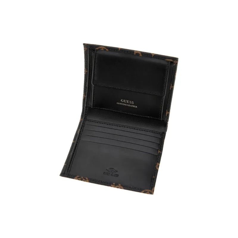 GUESS Genuine Leather Wallet Small Size Men's Brown-2