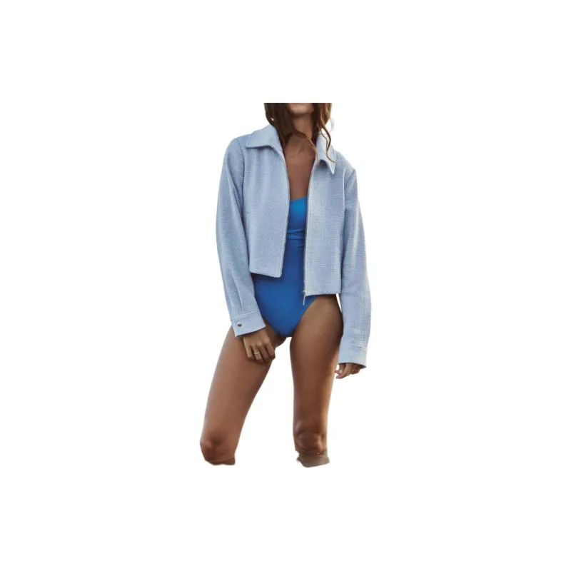 ZARA Jackets Coats Women's Sky Blue-1