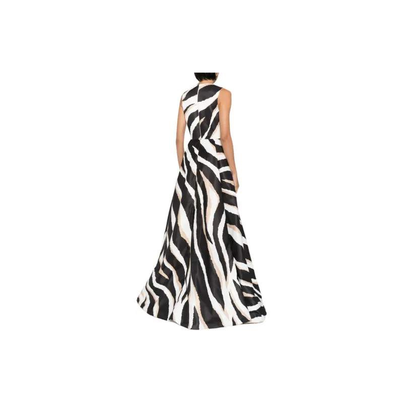 ELIE SAAB Zebra print Silk Gown-2