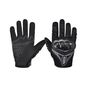 TANLU Riding Equipment Cycling Glove Motorcycle Trail Running Sports Unisex Breathable Mesh PVC Case Seal Black